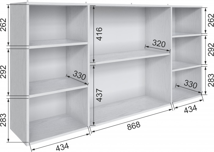 Набор мебели для гостиной "Мадрид", Белый/Ателье светлое