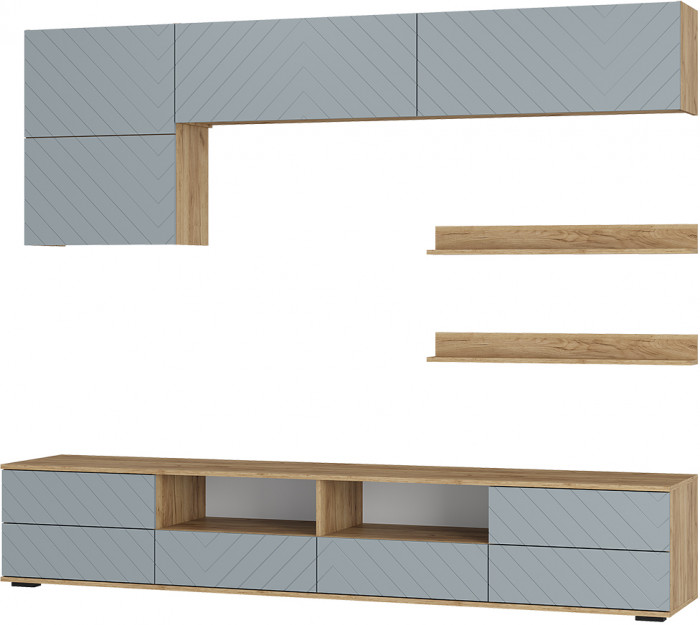 Гостиная "Камелия" ГС-01 Крафт/шарли бриз (МФ11)