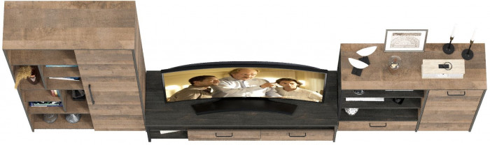 Трувор Гостиная 048, дуб гранж песочный/интра