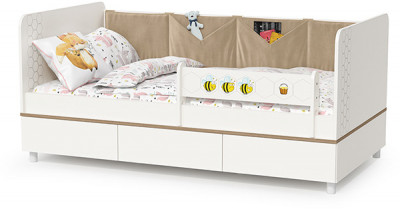 Эйп 11.40 Кровать, белый/дуб белый