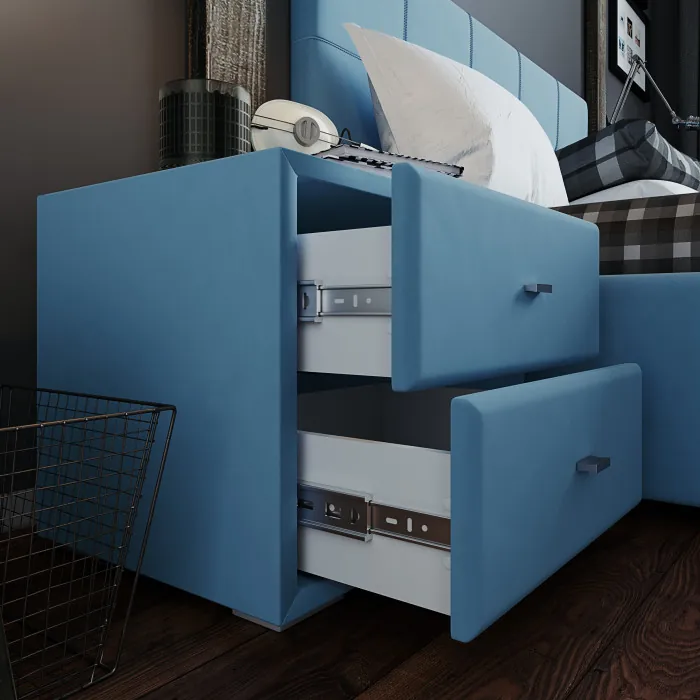 Тумба прикроватная интерьерная, светло-голубой