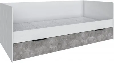 Кровать Мадрид (0,9) универсальная, Белый/Ателье светлое