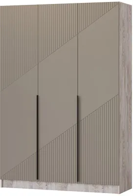 Шкаф Авис 1,5 (№1), Дуб эндгрейн/Крема