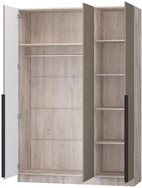 Шкаф Авис 1,5 (№1), Дуб эндгрейн/Крема