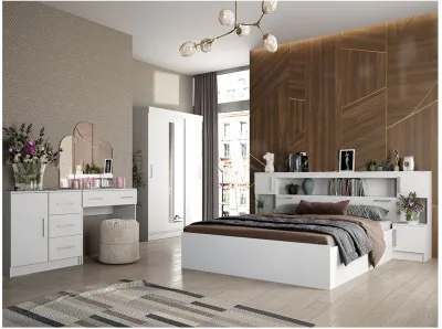 Модульная спальня Басямиф, композиция 2 (Белый)