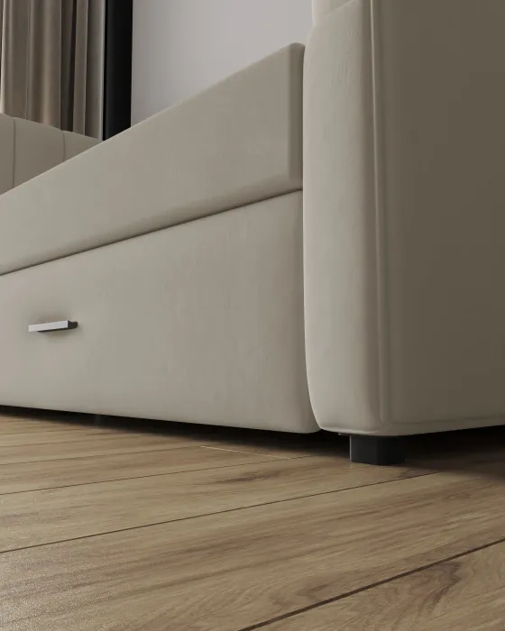 Подростковая кровать "Нега" с бортами (интерьерная), Бежевый