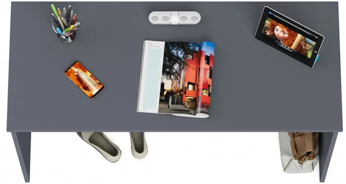 Мори Стол письменный МСП1200.1, цвет графит, ШхГхВ 120,4х50х76,6 см.