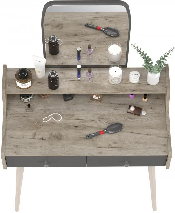 Трюмо 4-25916дкс/граф, дуб крафт серый/графит