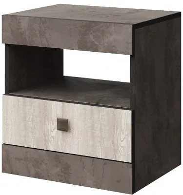 Тумба прикроватная "Лондон" - Оникс/Бетон пайн светлый