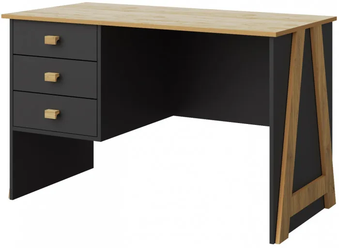 Стол письменный "Скандинавия" - Антрацит/Дуб наварра