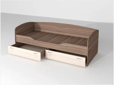 Кровать Бриз-2 80х190 (Ясень шимо темный / светлый)