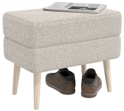 Банкетка 6-5138ТКШсв.серый Тифани, ткань светло-серая