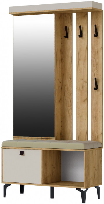 Центральная секция Милан, Дуб крафт золотой/Кашемир