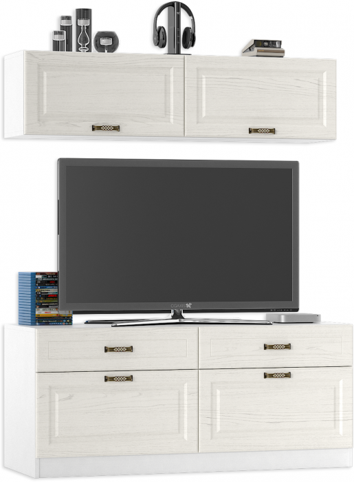 Ливерпуль Набор мебели 5, цвет ясень ваниль/белый, ШхГхВ 140х49,3х200 см.