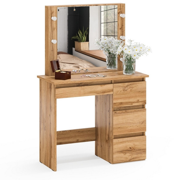 Стол косметический с подсветкой Сура, дуб вотан