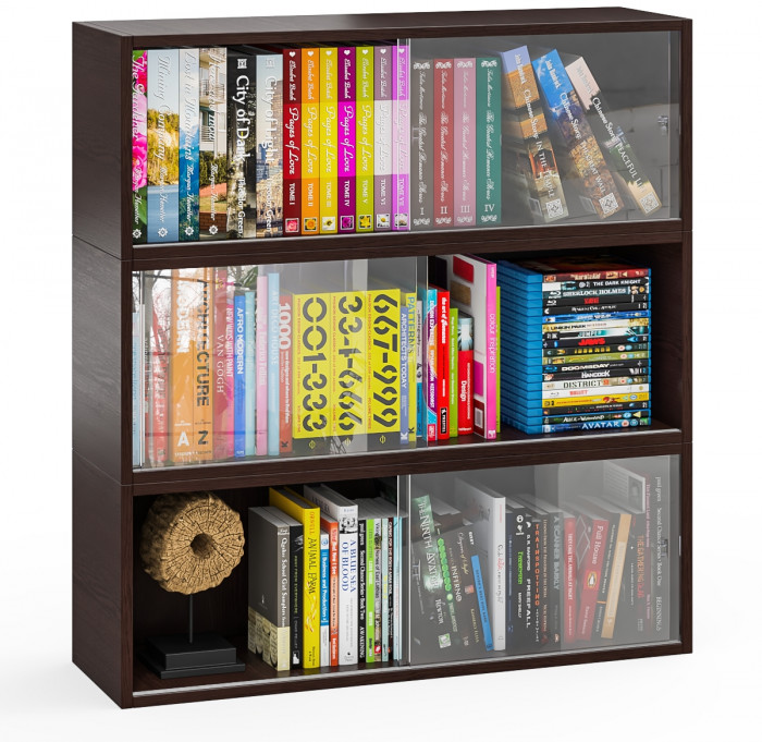 Три полки книжных С-МД-КН01, венге