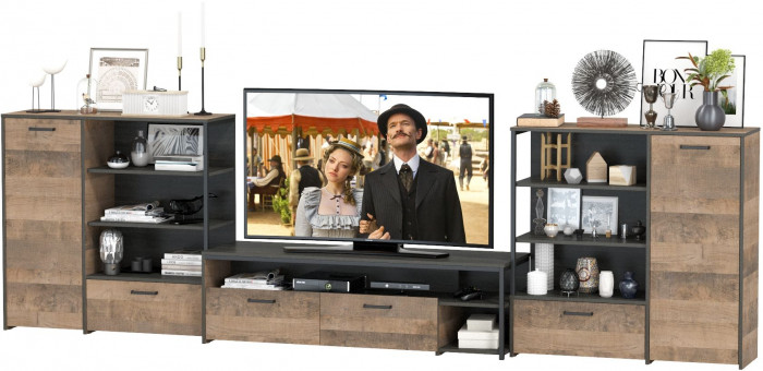 Трувор Гостиная 050, дуб гранж песочный/интра