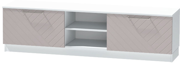 Тумба для ТВ-техники напольная "Иннэс-7", Белый/Грэй софт