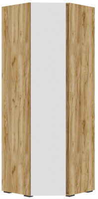 Хелен ШК 04 Шкаф угловой (0,748х2,100х0,748) белый/дуб крафт золото