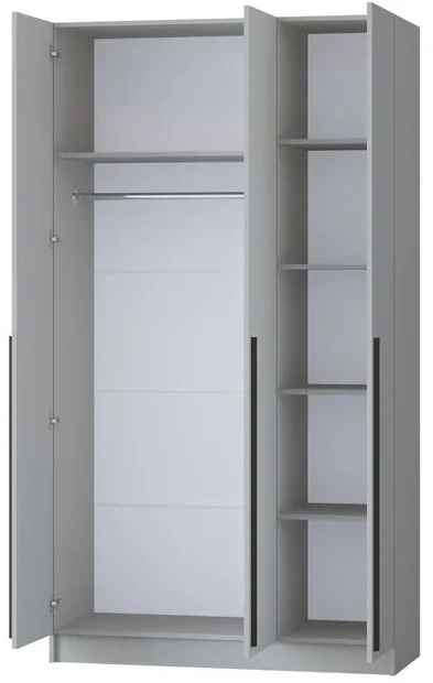 Шкаф Бастион 1500 №1 с антресолью, Серая гавань