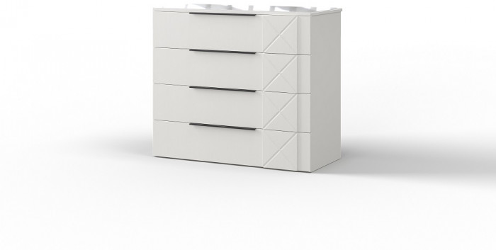 Модульная спальня "Агата" - Белый текстурный/Дуб полярный