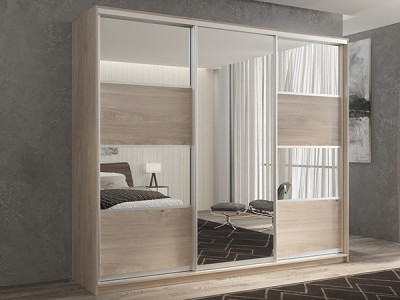 Шкаф-купе Кааппи 5 Кастелло Серый 240х60х230 см