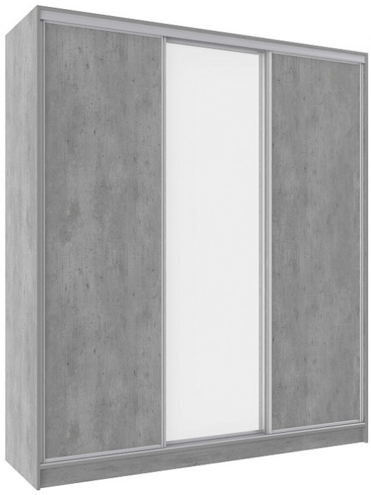 Шкаф-купе трехдверный с зеркалом 2000 Домашний Ателиер светлый