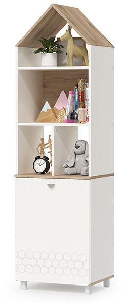 Эйп 13.14 Шкаф комбинированный, белый/дуб белый