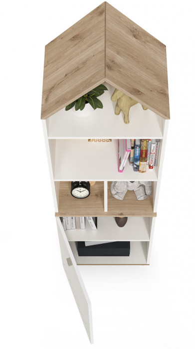 Эйп 13.14 Шкаф комбинированный, белый/дуб белый