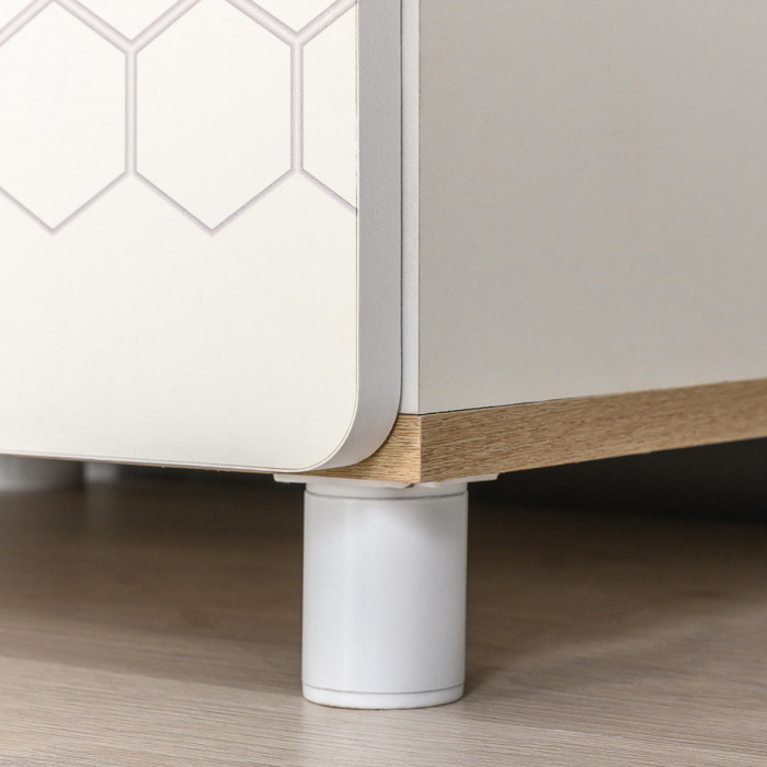 Эйп 13.14 Шкаф комбинированный, белый/дуб белый