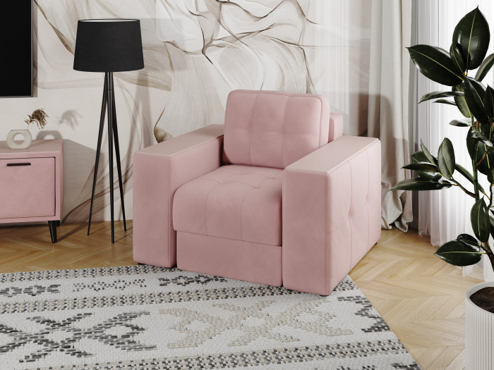 Кресло Виконт, Пыльная роза/МДФ пудра