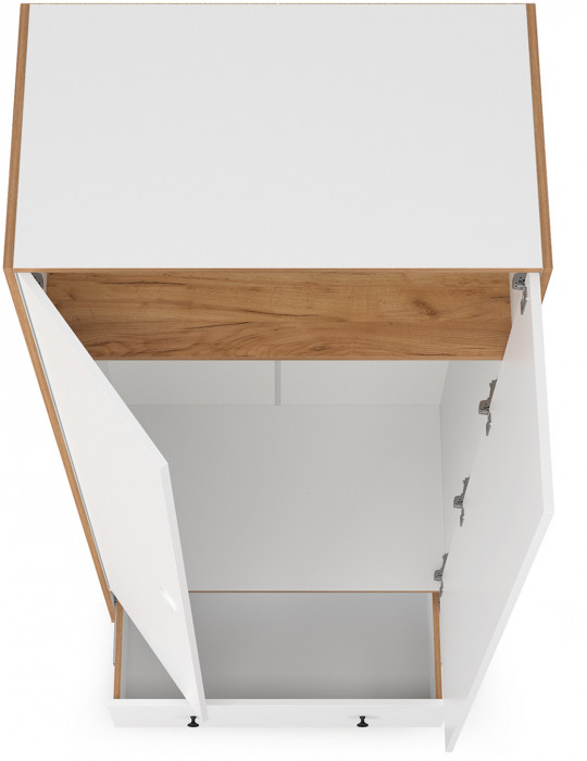 Вуди 13.138 Шкаф для одежды, белый премиум/дуб крафт золотой