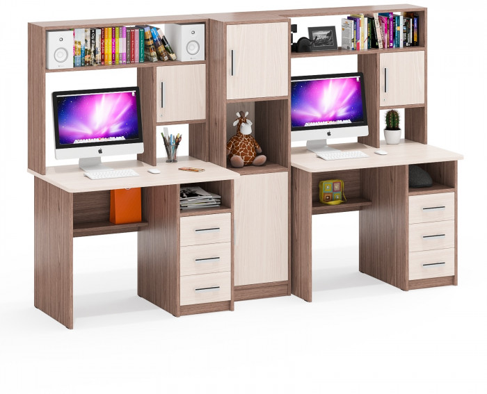 С-МД-СК9 Компоновка № 04, ясень шимо светлый/ясень шимо тёмный