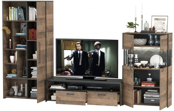 Трувор Гостиная 062, дуб гранж песочный/интра