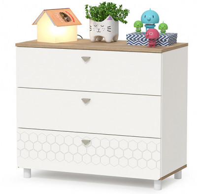 Эйп 13.322 Комод, белый/дуб белый