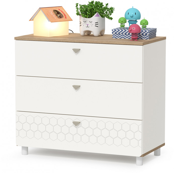 Эйп 13.322 Комод, белый/дуб белый