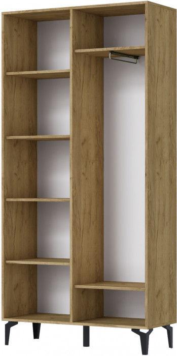 Модульная прихожая Милан, набор 2, Крафт золотой/Кашемир