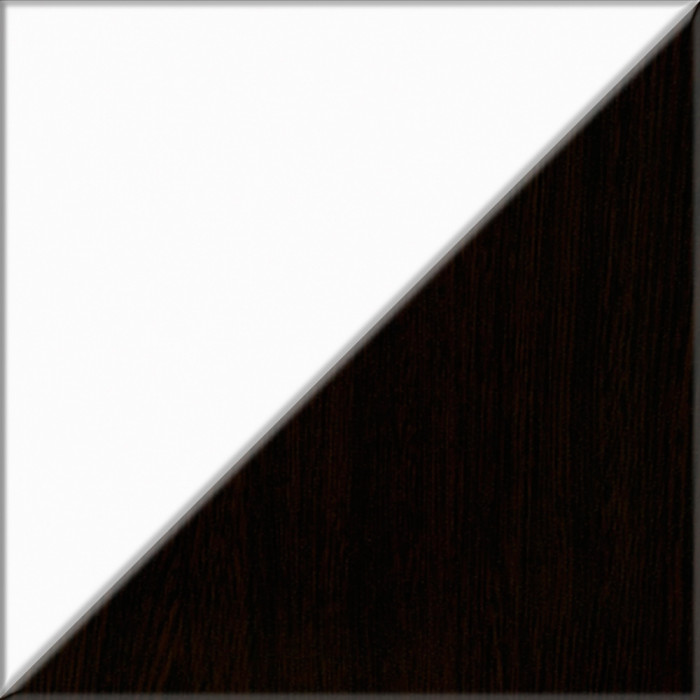 Прихожая П-6 Компоновка № 49, венге/фасады МДФ белое дерево фрезеровка прованс