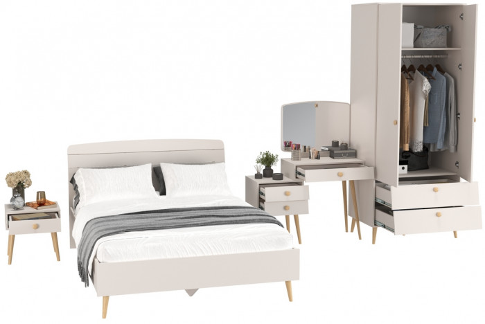 Афина Спальня 22-1400, кашемир серый