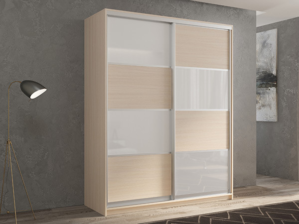 Шкаф-купе Кааппи 14 Дуб молочный 160х45х230 см