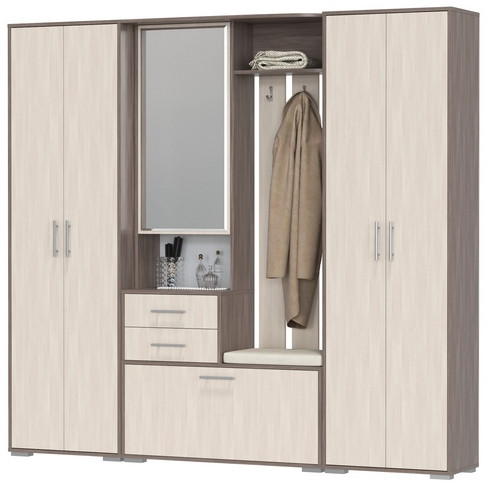 Прихожая Домино 4, бодега тёмный/бодега светлый