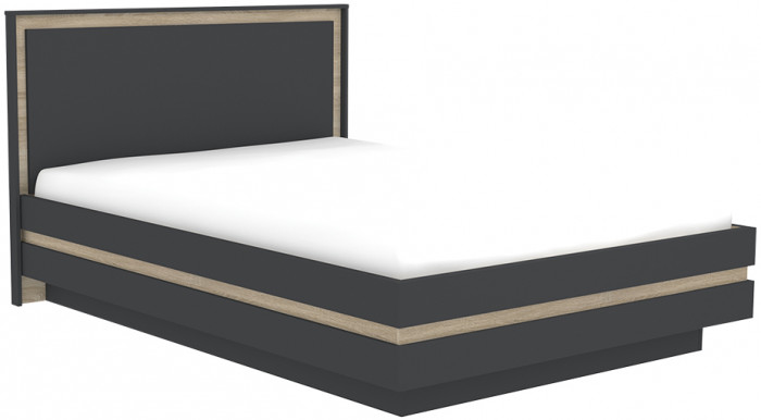 Кровать с основанием 1400 Анона, антрацит