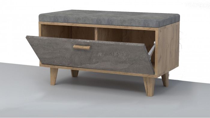 Эго Обувница ОБ-1 НГ (Камень Темный/Бетон Светлый)