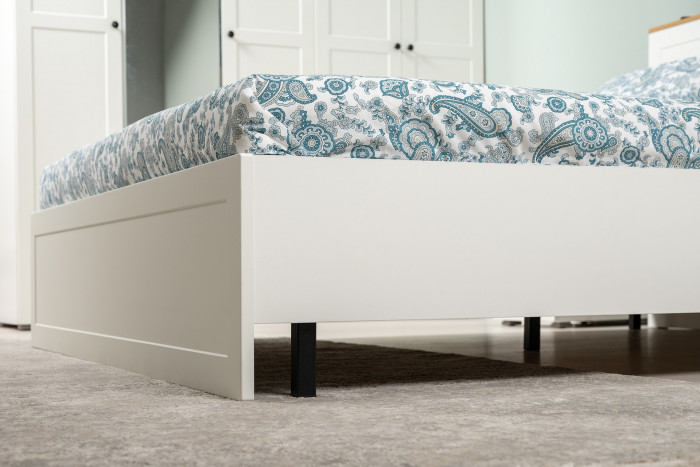 Остин 11.53 Кровать + ортопед + 13.224 Шкаф, белый шагрень/дуб крафт золотой