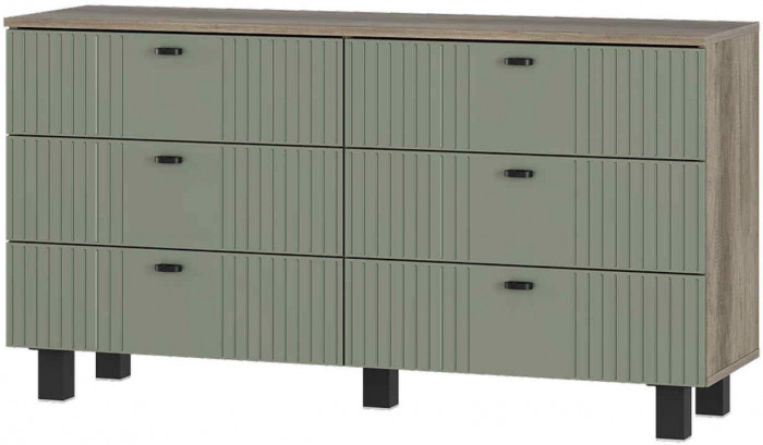 "Олива" КМ-04 комод Дуб каньон/МФ12  эвкалипт софт