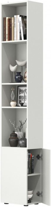 Эйр Гостиная 16.323 Шкаф торцевой, цвет белый шагрень, ШхГхВ 26,9х38,1х219,5 см., универсальная сборка