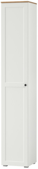 Остин 13.227 Шкаф-пенал, цвет белый шагрень/дуб крафт золотой, ШхГхВ 40х41,8х229,8 см., универсальная сборка