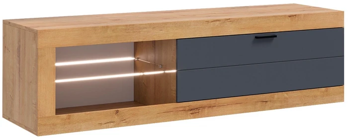 Прага Тумба ТВ мини, вотан/Графит