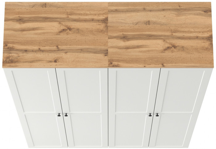 Остин 13.224 Шкаф 2 шт., белый шагрень/дуб крафт золотой