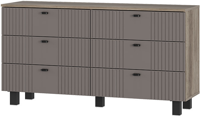 "Олива" КМ-04 комод Дуб каньон/МФ14 Муссон софт